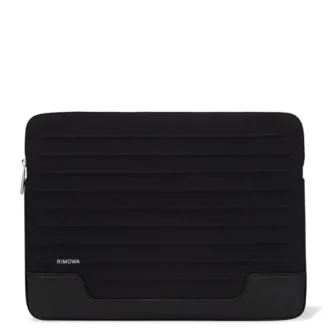 Płaska torba na laptopa z skóry i płótna Torba typu bucket