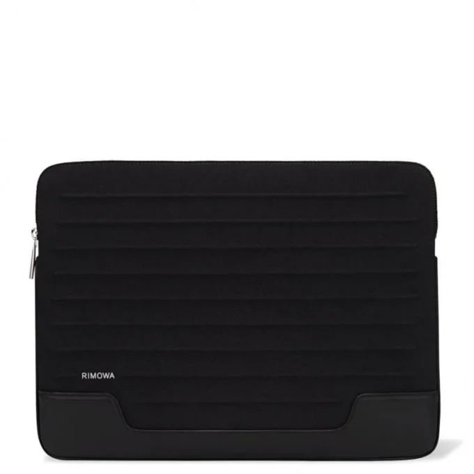 Płaska torba na laptopa z skóry i płótna Torba typu bucket