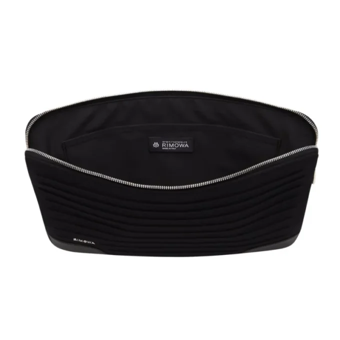Płaska torba na laptopa z skóry i płótna Torba typu bucket