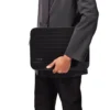 Płaska torba na laptopa z skóry i płótna Torba typu bucket