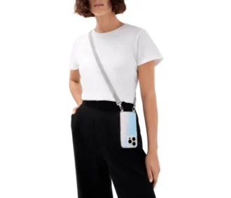 Polikarbonatowe etui na iPhone’a 14, 15, 16, 17 Plus/Air/Pro/Pro Max z paskiem Etui na telefon